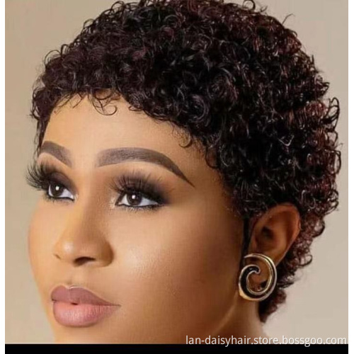 Afro Curly For Black women In Stock  100 Percent Authentic Human Hair  None Lace Human Hair Wigs